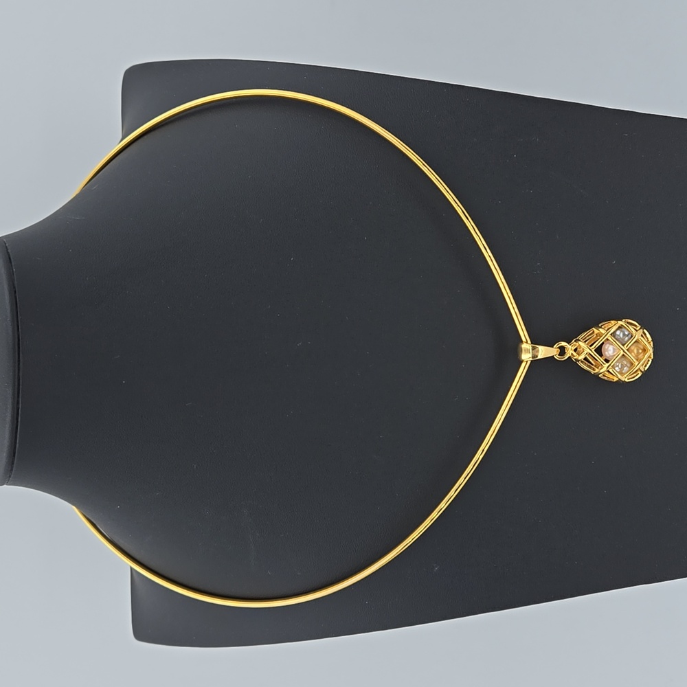 Joan Rivers Caged Pearl Pendant Necklace